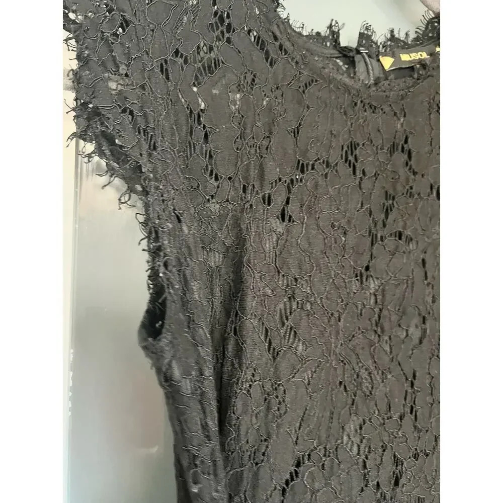 Miusol Women's Floral Lace Slim Evening Cocktail Lined Mini Dress Size Medium - Picture 7 of 14